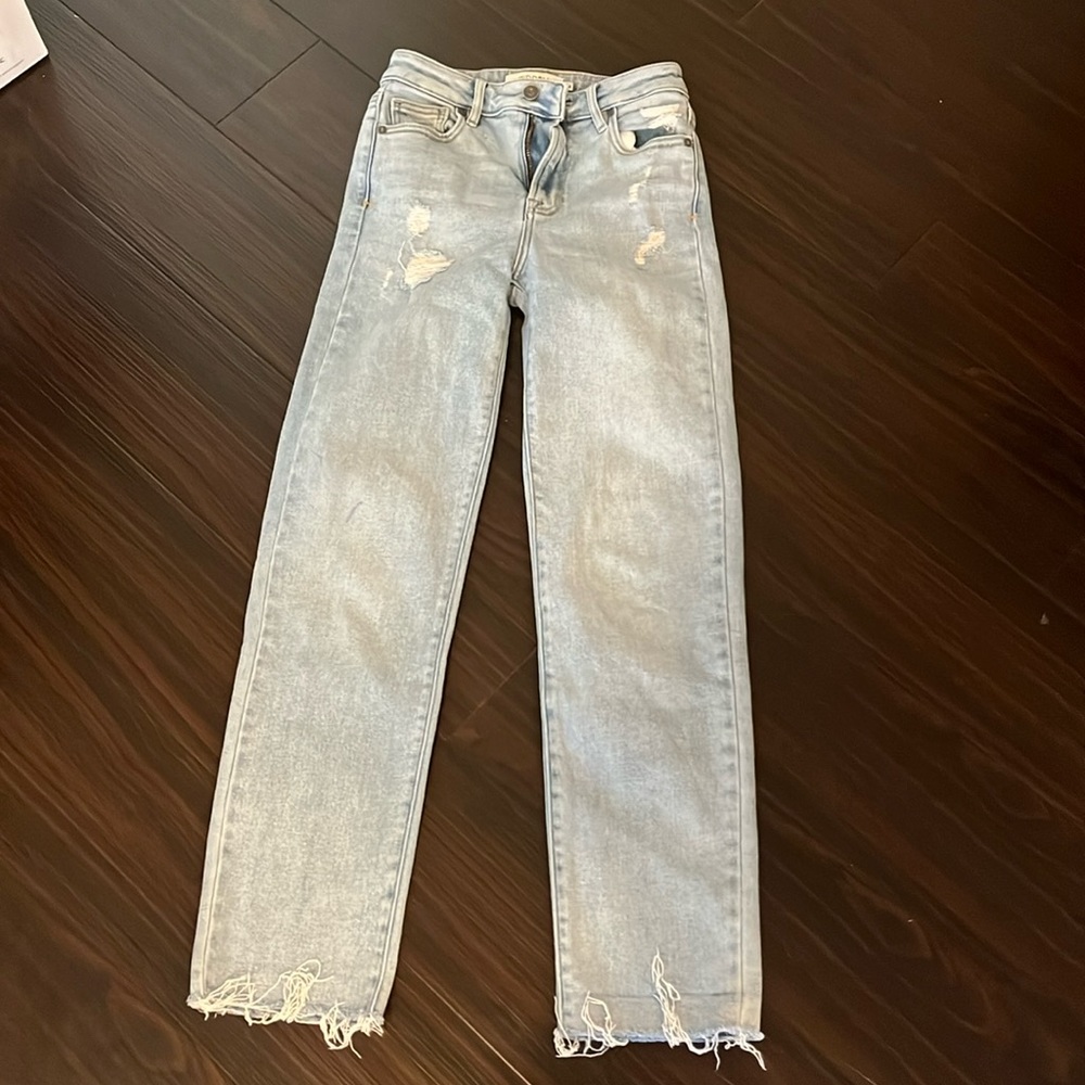 straight leg plain jeans size 0